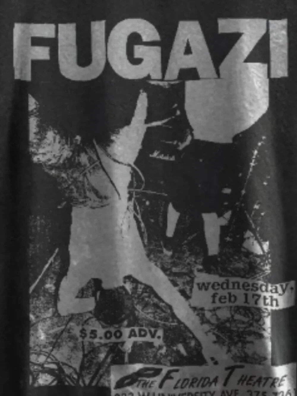 Fugazi Florida Theatre Vintage Style Concert Graphic T-Shirt